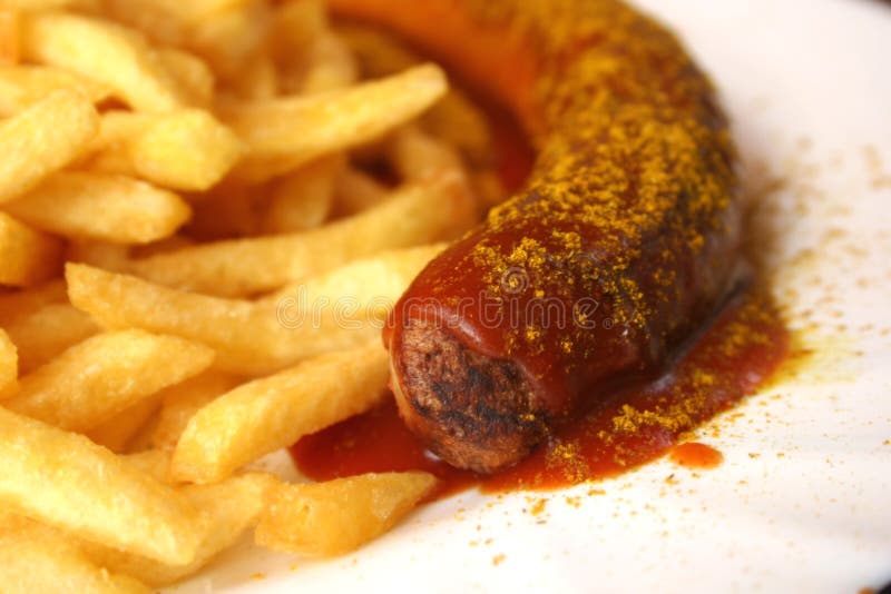 Niemiecki Currywurst zdjęcie stock. Obraz złożonej z delikatny 6950378