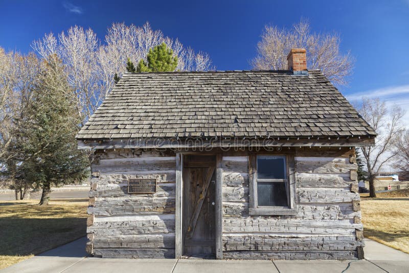 Nieociosany Stary Zachodni Drewniany beli kabiny mormonu pioniera dziedzictwa park Panguitch Utah