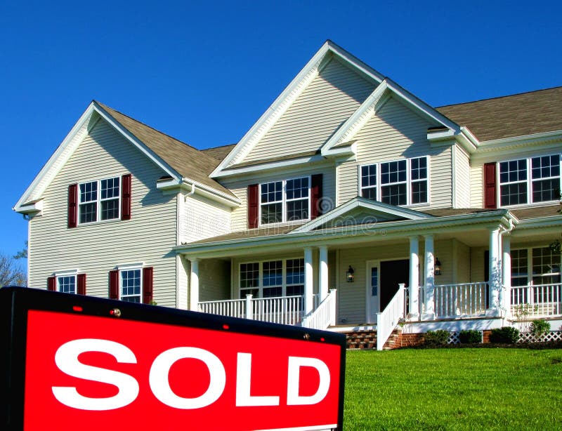 Nieruchomości domowy istny pośrednik handlu nieruchomościami sprzedaży znak sprzedający