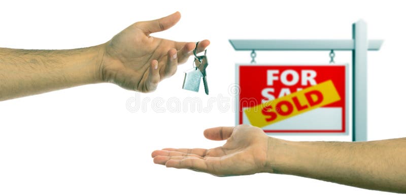 Nieruchomości, koncepcja Męskie klucze domów, zamazane na sprzedaż, białe tło Ilustracja 3d zdjęcie stock Nieruchomości, koncepcja Męskie klucze domów, zamazane na sprzedaż, białe tło Ilustracja 3d zdjęcie stock
