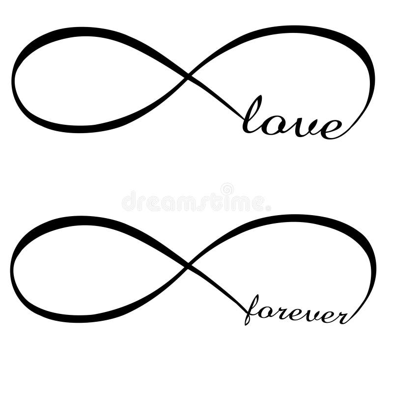 Nieskończoność symbol i miłość na zawsze