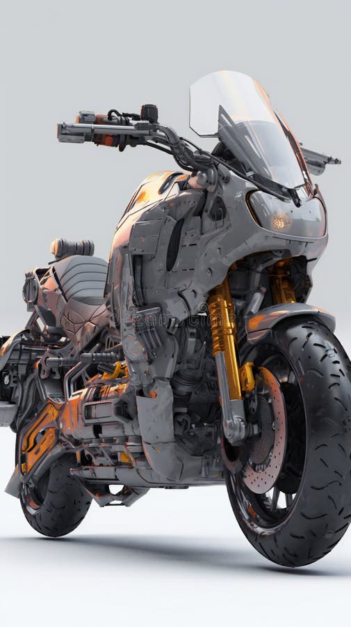 Niestandardowy motocykl bez marek. Ilustracja niestandardowego motocykla choppera bez marek. ilustracja ta jest generowana przy użyciu ai.