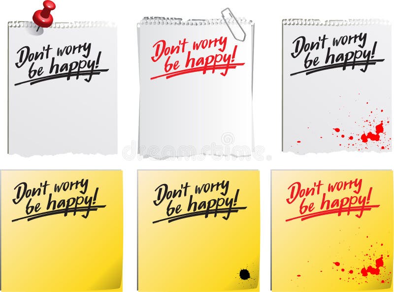 Niet _worry Notice_do vector illustratie Niet _worry Notice_do vector illustratie