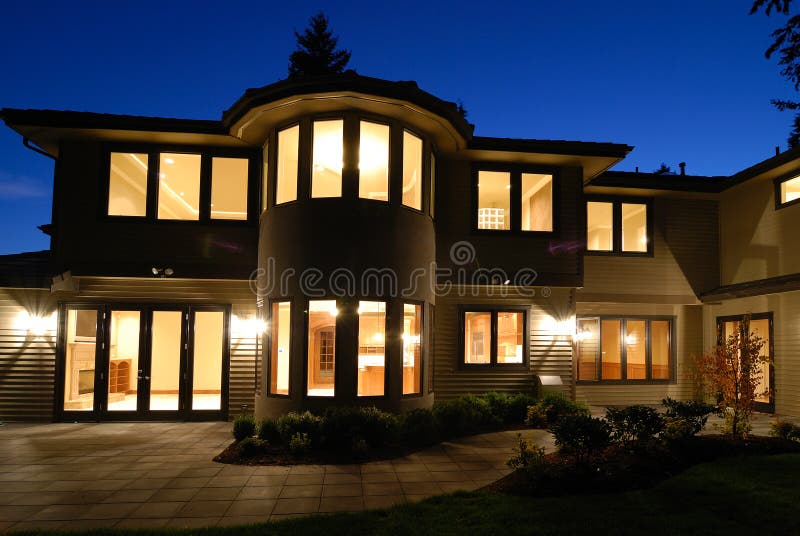 Nieuw Amerikaans Huis stock fotografie Nieuw Amerikaans Huis stock fotografie