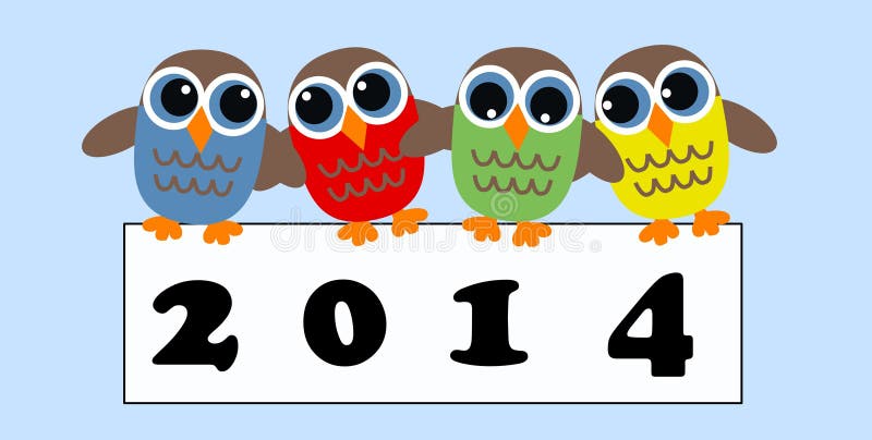 Nieuw jaar 2014 stock illustratie Nieuw jaar 2014 stock illustratie