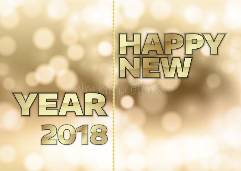 Nieuw jaar 2018 stock illustratie Nieuw jaar 2018 stock illustratie