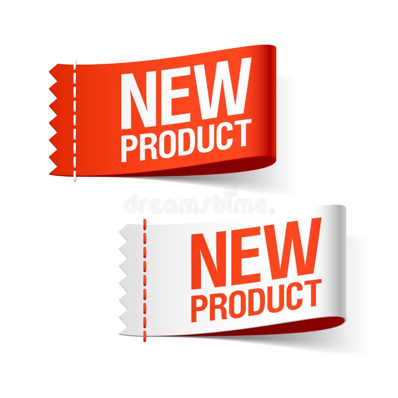 Nieuw productetiketten stock illustratie Nieuw productetiketten stock illustratie