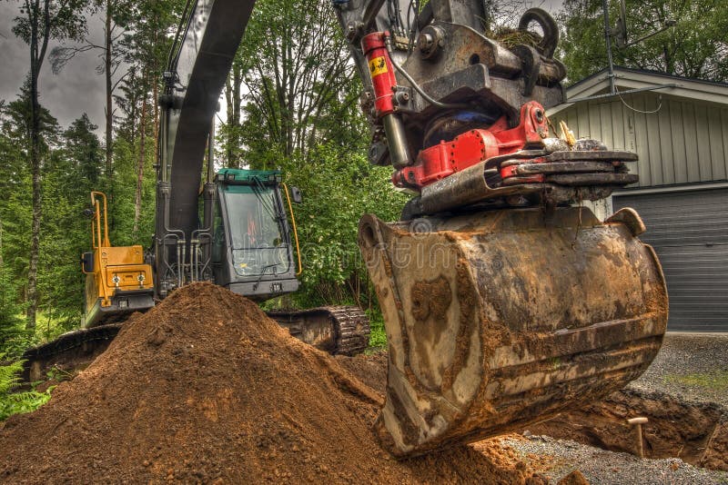 Nieuwe grond voor huistuin in HDR stock foto's Nieuwe grond voor huistuin in HDR stock foto's