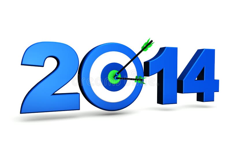 Nieuwjaar 2014 Bedrijfsdoel stock illustratie Nieuwjaar 2014 Bedrijfsdoel stock illustratie