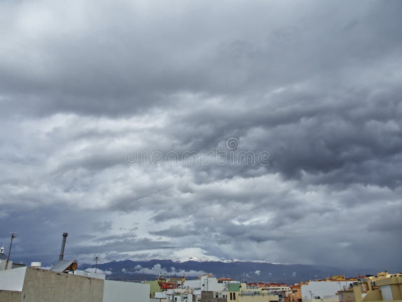 Nieve en las islas Canarias, Tenerife, Espa?a fotos de archivo libres de regalías Nieve en las islas Canarias, Tenerife, Espa?a fotos de archivo libres de regalías