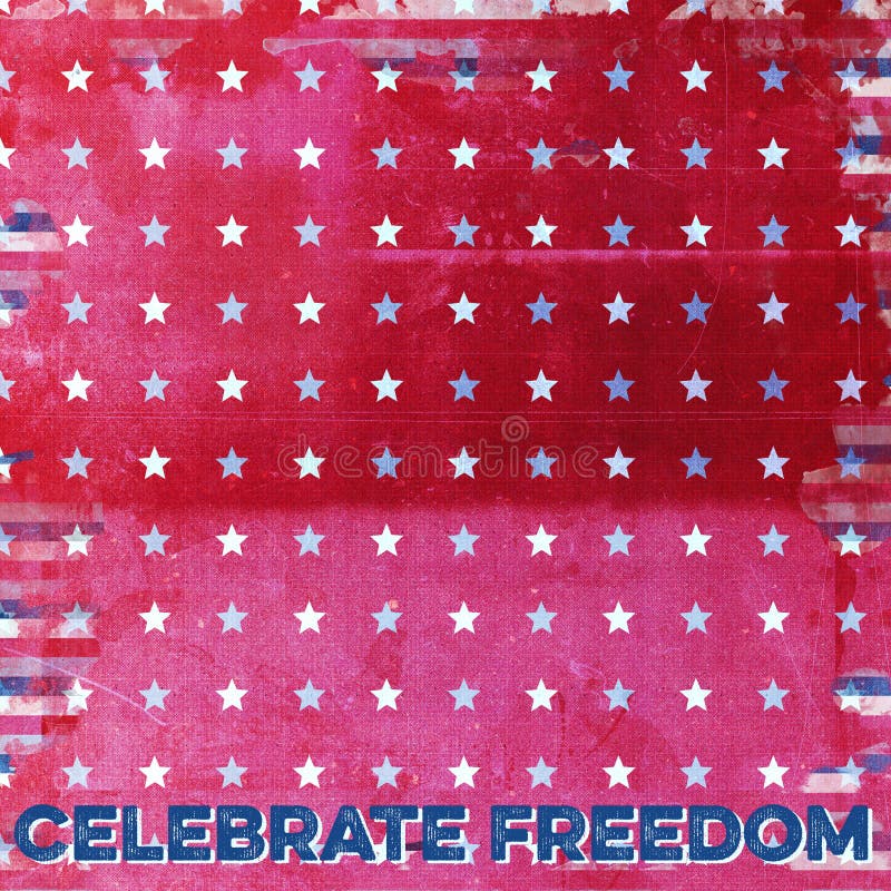 USA Patriotic Background template with stars and stripes in red, white and blue that reads Celebrate Freedom on the bottom. USA Patriotic Background template with stars and stripes in red, white and blue that reads Celebrate Freedom on the bottom