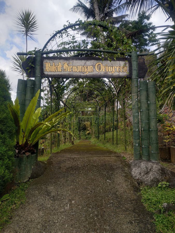 Niezapomniana wycieczka po wzgórzu na zielonym, indonezyjskim miejscu turystycznym zdjęcia royalty free