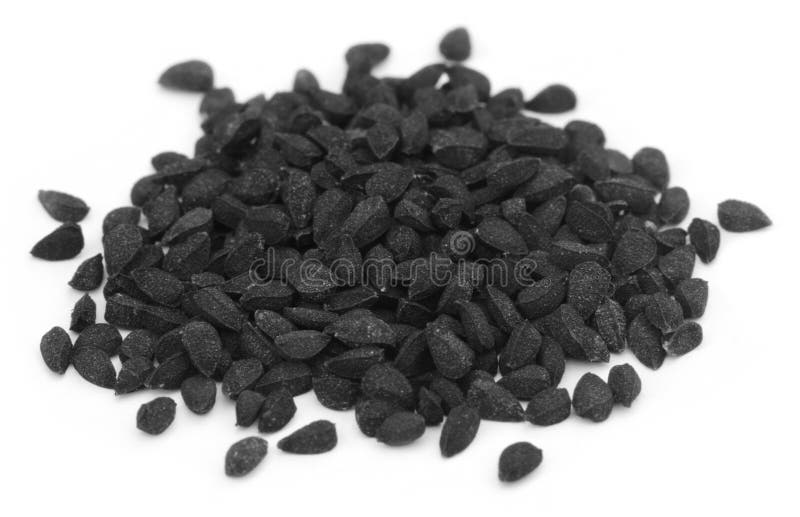 Black Cumin with a Tulsi Leaves Stock Photo Image of roman, oily