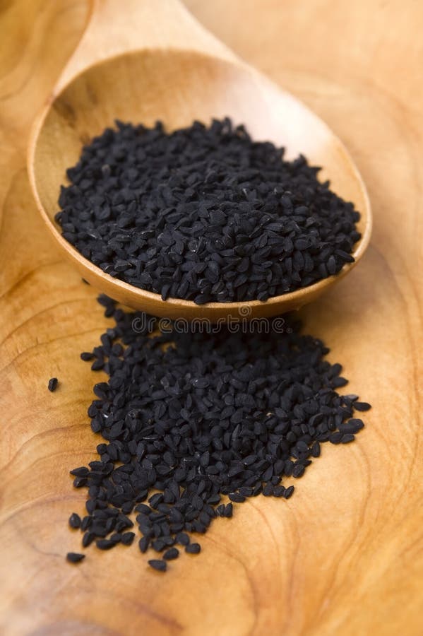 Nigella ziarna fotografia stock Nigella ziarna fotografia stock