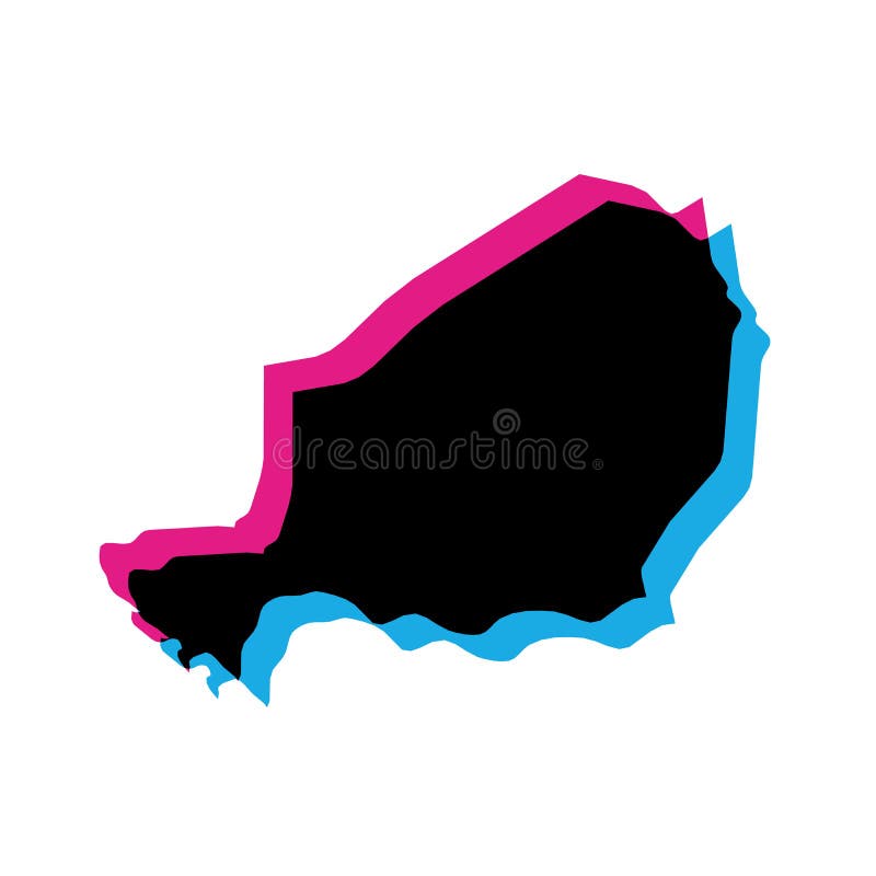 Niger country silhouette vector illustration