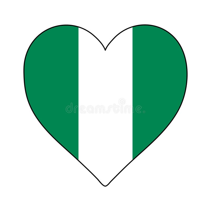 Nigeria Heart Shape Flag. Love Nigeria. Visit Nigeria. Southern Africa ...