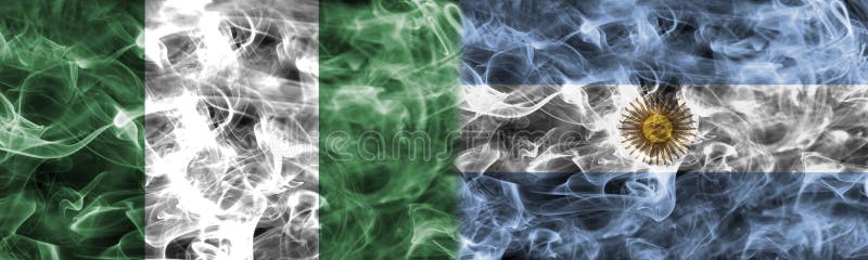 Nigeria vs Argentina rökflagga, grupp D, cu för Fifa-fotbollvärld stock illustrationer Nigeria vs Argentina rökflagga, grupp D, cu för Fifa-fotbollvärld stock illustrationer