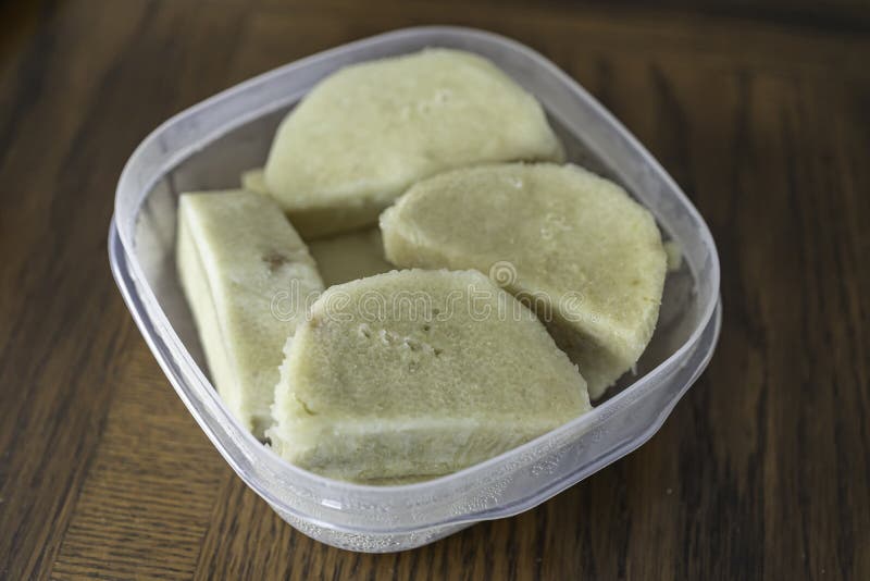 Nigerian Boiled Yam in Plastic Container Stock Photo Image of dinner