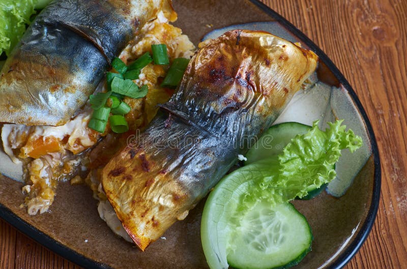 Nigerian Fish Rolls stock image