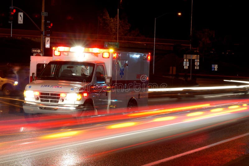 Night Ambulance stock photo. Image of ambulance, shop 24375860