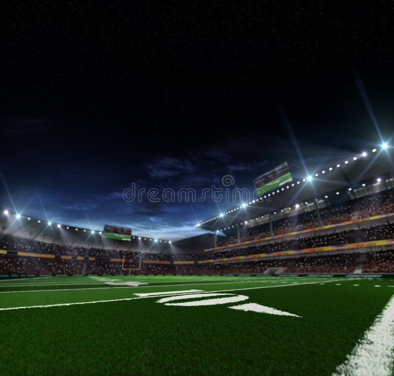 Night american football arena stadium