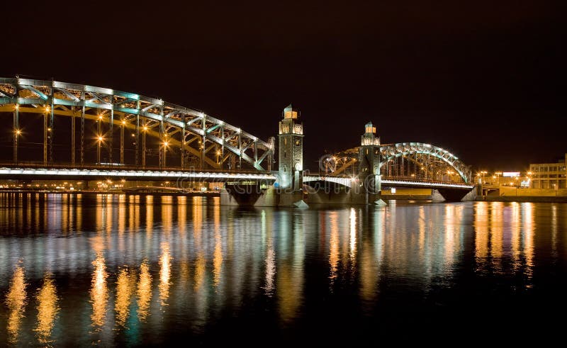 Night arched bridge