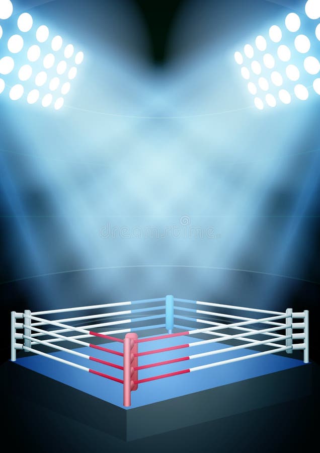 Wrestling Ring Background boxing ring surrounded by ropes spot lit by  floodlights in an arena setting at night, Big crowd with camera flash Stock  Video | Adobe Stock