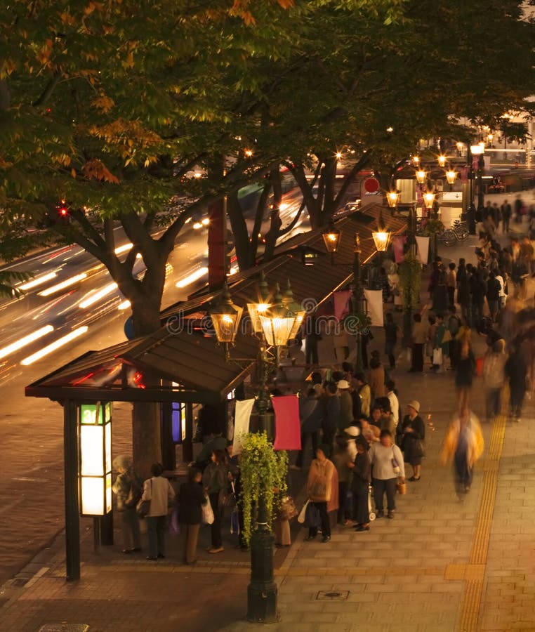 Night bus station