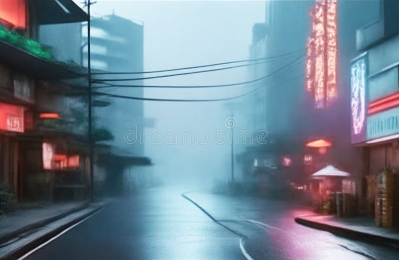 Mahou Shoujo Magical Destroyers, anime city, rain, anime, street light,  building, street, pedestrian bridge, trees | 1920x1080 Wallpaper -  wallhaven.cc