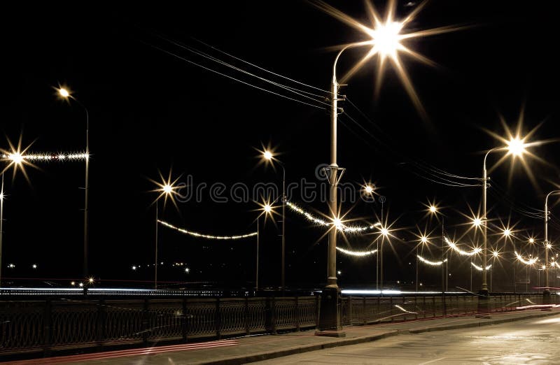 Night City Lights Stock Photo Image Of Street Night 7914926