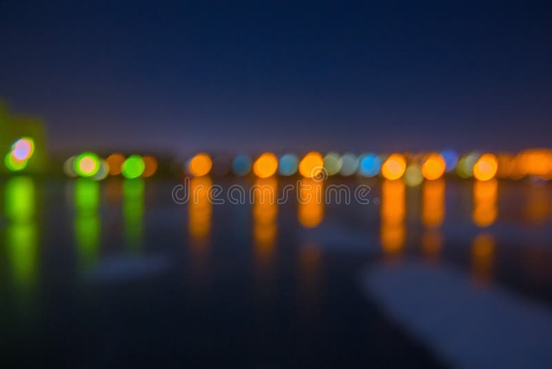 Night City Lights Blurred Stock Image Image Of City 91653509