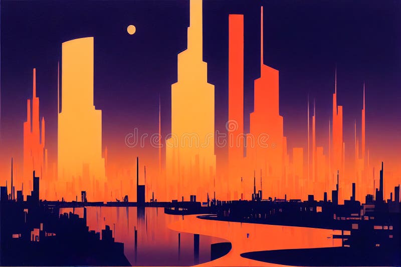 Night City Background, Neon Lights of the Metropolis, Digital Art, Noir ...