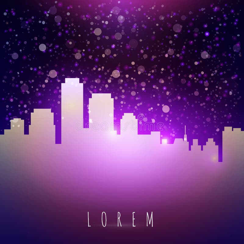 Night city sky with stars magic colors background vector illustration Night city sky with stars magic colors background vector illustration