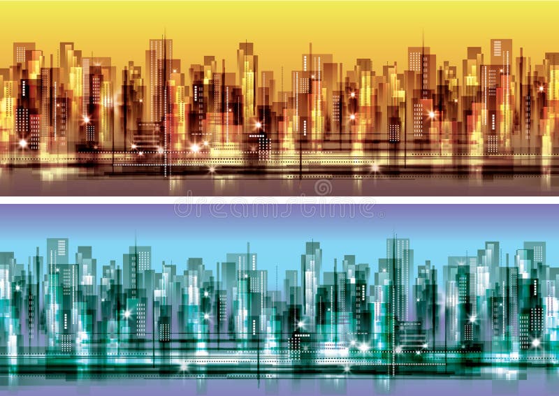Download Night City Skyline , Vector Illustration Stock Vector ...
