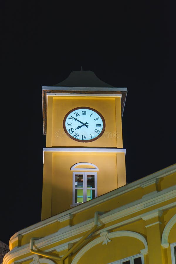 Night clock time stock image. Image of clock, digit, night 54248037