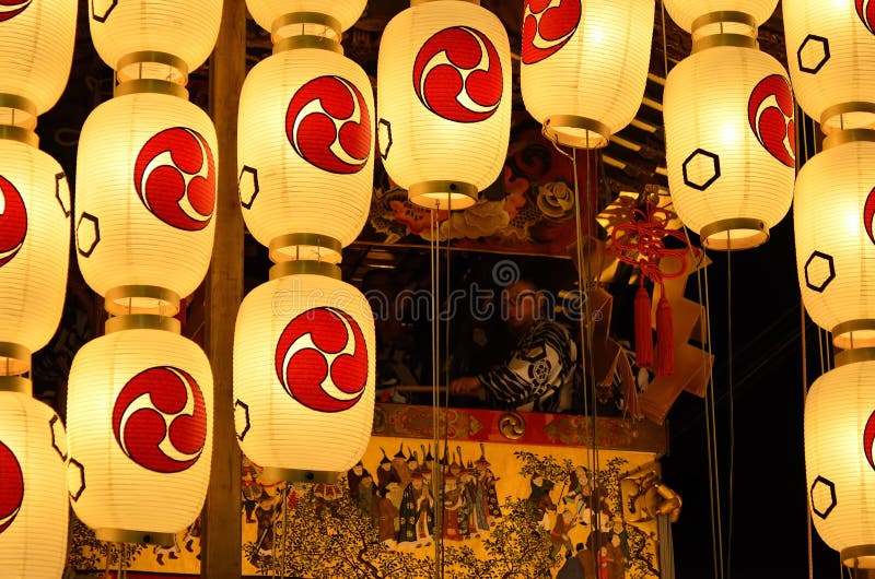 The night of Gion festival, Kyoto Japan stock images The night of Gion festival, Kyoto Japan stock images