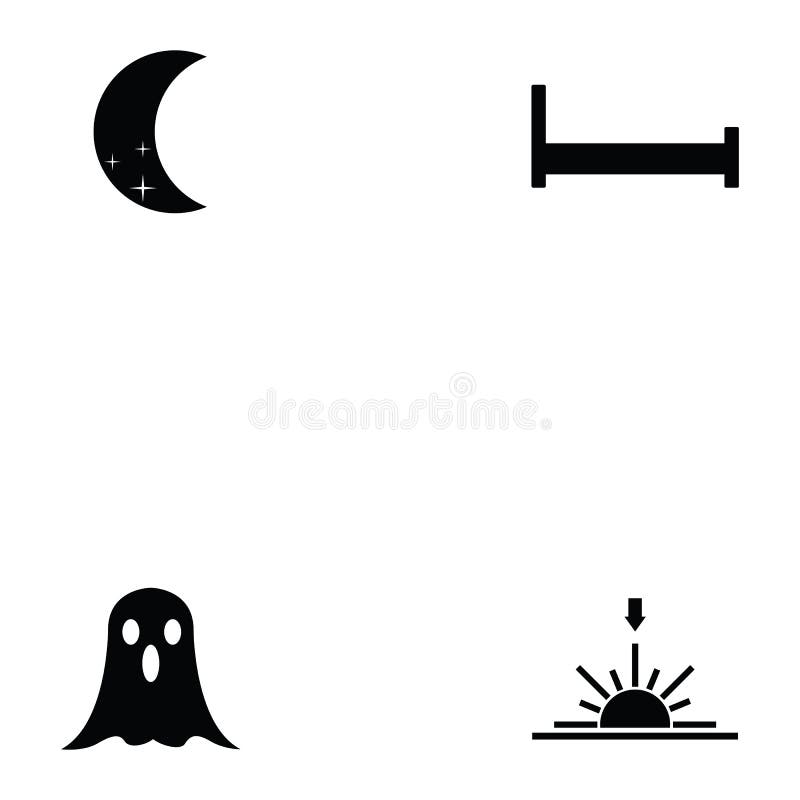 Night Icon Set Stock Vector Illustration Of Nature 120569502