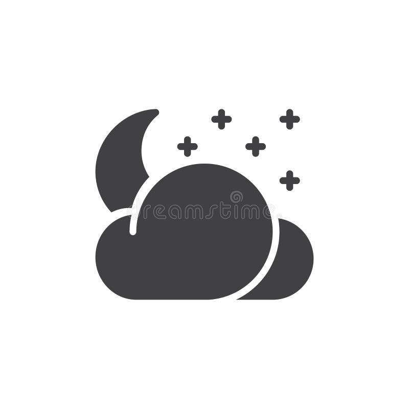 Night icon vector stock vector. Illustration of design - 100621904