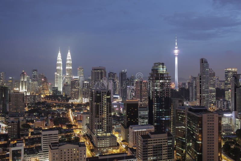 Night at Kuala Lumpur, Malaysia royalty free stock photos Night at Kuala Lumpur, Malaysia royalty free stock photos