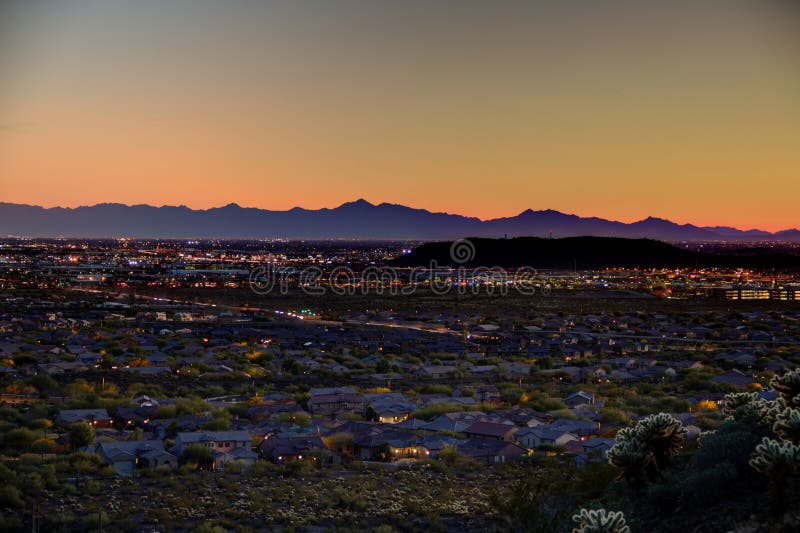 Night Lights stock image. Image of sunset, dusk, sonoran - 95671447