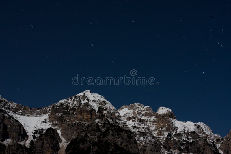 Night mountain landscape