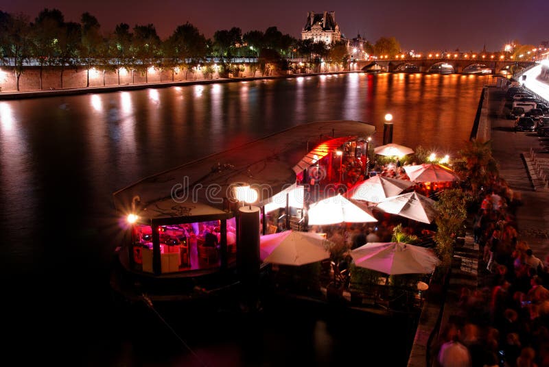 Night party in Paris stock photo. Image of paris, romantic 6660450
