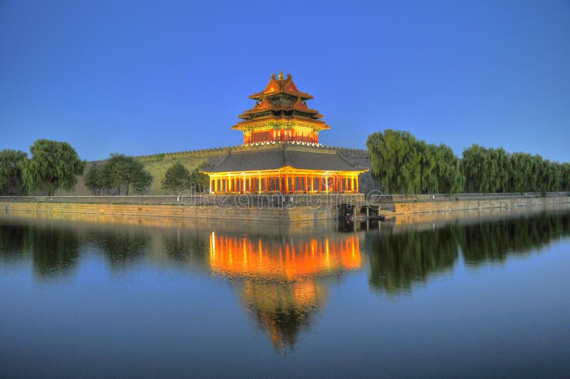 Night piece of forbidden city