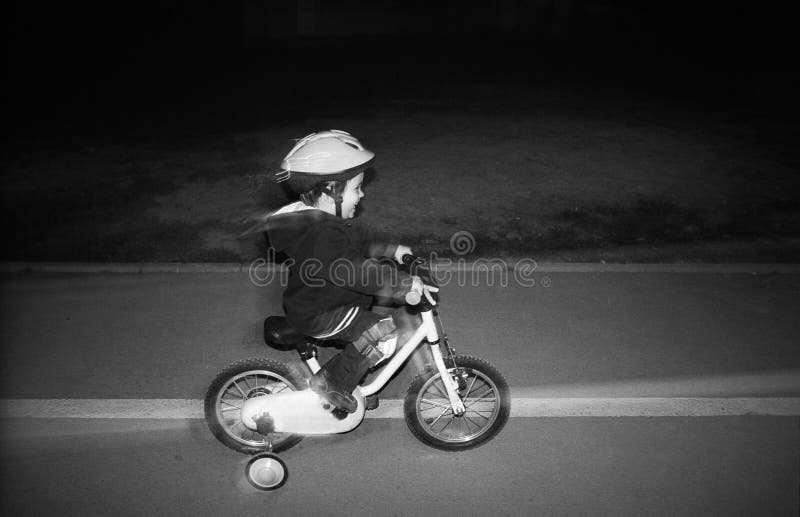 riding a bike at night