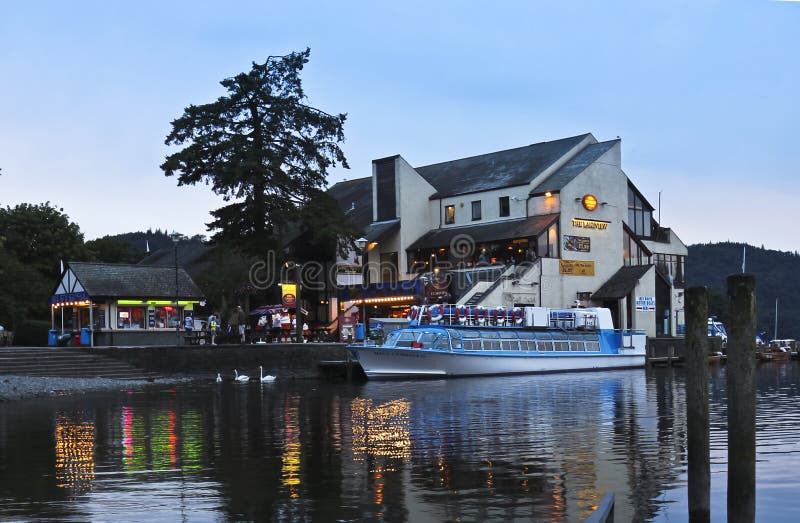 Bowness on Windermere Street of Shops Editorial Stock Photo Image of