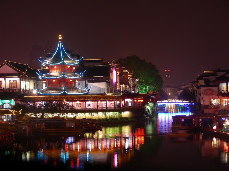 NIGHT SCENE IN CONFUCIAN TEMPLE