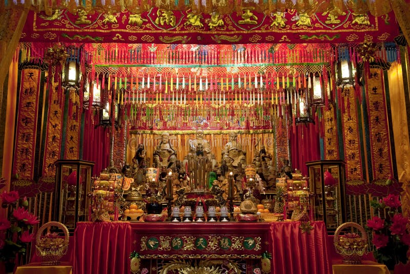 Night scene of a grand taoist temple