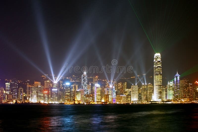 Night Scene of Hong Kong metropolis