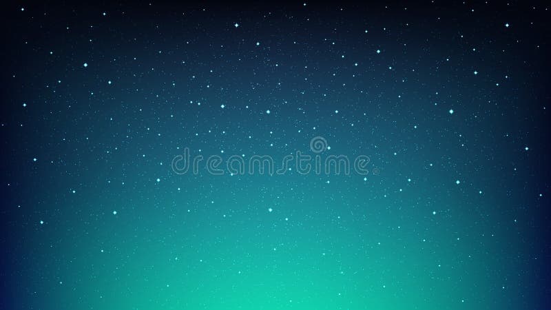 Night shining starry sky, blue space background with stars