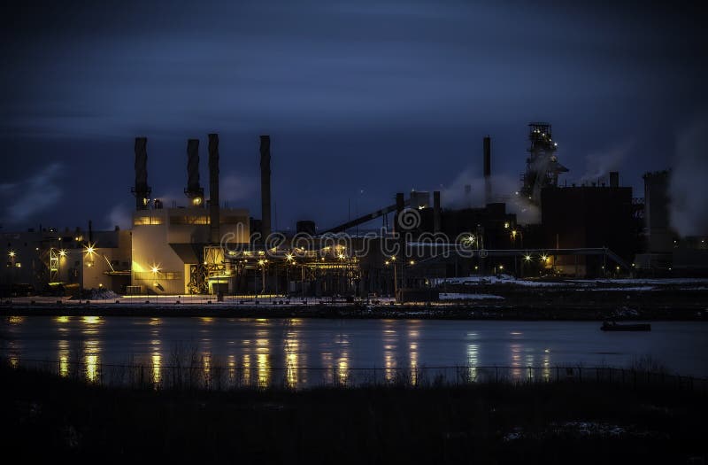 Steel Plant Night Long Exposure